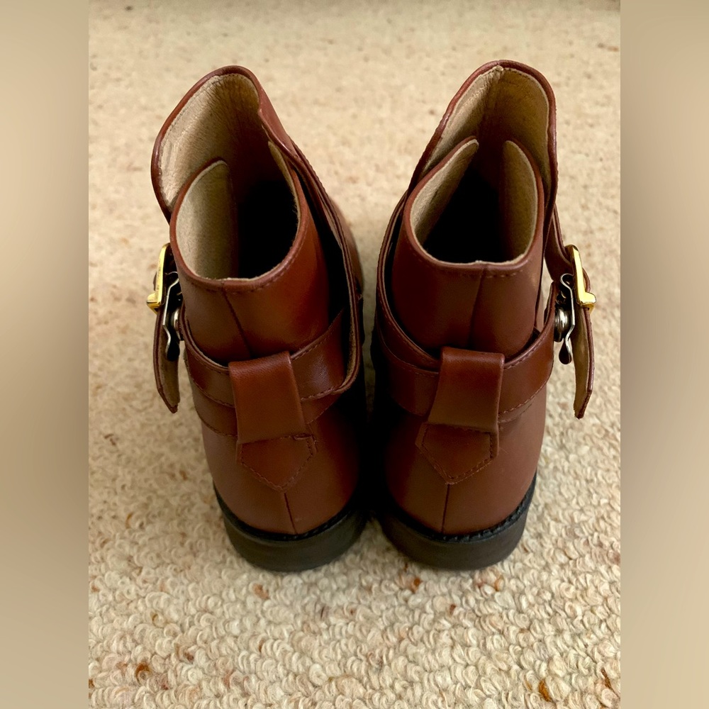 ✨Host Pick✨ Hush Puppies Brown Leather Ankle Boots Size 6 - Picture 3 of 7